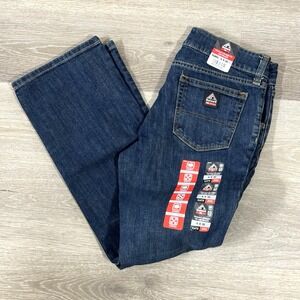 NWT Bulwark FR Flame Resistant Straight Fit Stretch  Denim Jeans Women's 8x30